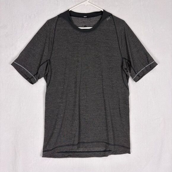 Lululemon Heathered Grey Short Sleeve T-Shirt Men's - Picture 1 of 10